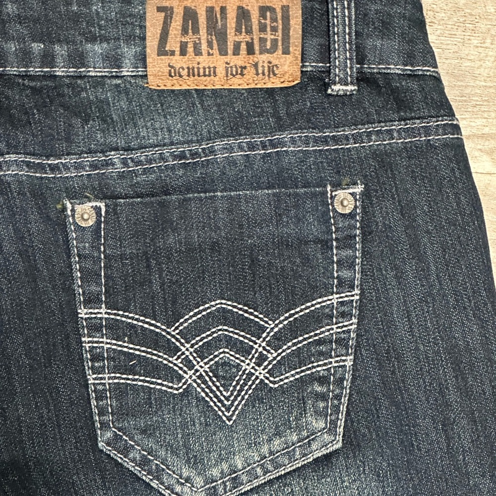 ZANADI 13 Regular 32 x 32 Pants Jeans Dark Navy Blue Denim Straight Stretch - Picture 8 of 11